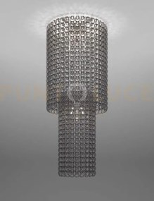Giogali lampadadario a soffitto ca2 cristallo fume' e cromo lucido ...