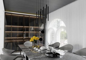 Lampada a Sospensione SELTER 9 BLACK WHITE e GOLD