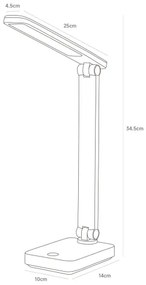 Zuma Line 1949-WH-LED Ricaricabile lampada da tavolo LED/8W/1200 mAh 3000/4500/6000K bianco