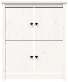 Credenza bianca 83x41,5x100 cm in legno massello di pino