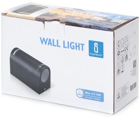 Aigostar - Applique da esterno 2xGU10/35W/230V nero IP54