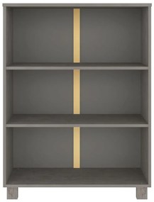 Libreria hamar grigio chiaro 85x35x112cm legno massello di pino