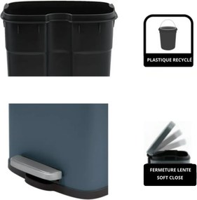 Cestino per la spazzatura color petrolio in acciaio con pedale 5 l Akira – Spirella