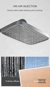 Sistema doccia esterno ELT1104 termostatico digitale a 4 uscite, grigio canna di fucile — Nero opaco