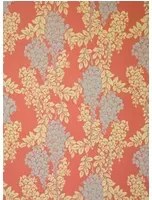 Farrow & Ball Carta da parati Wisteria - Red/ French Gray/ Churlish Green
