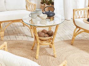 Set da giardino 4 posti in rattan naturale SIBARI Beliani
