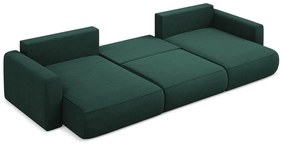 Divano angolare verde allungabile/con contenitore (a U) Kapua – Makamii