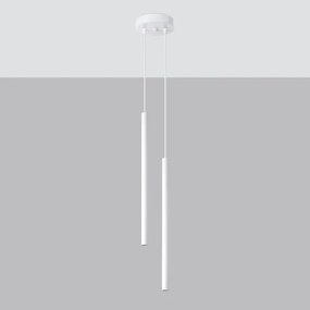 Sollux SL.1303 - Lampadario a sospensione con filo PASTELO 2xG9/8W/230V bianco