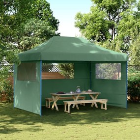Tendone Per Feste Pieghevole Pop-up Con 3 Pareti Verde /