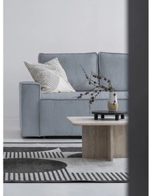 Divano letto angolare in velluto a coste grigio chiaro Brave Dave - Miuform