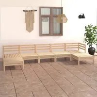 Set Salotto da Giardino 7 pz in Legno Massello di Pino 3083344