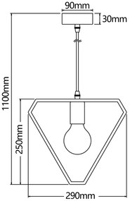 Aigostar - Lampada a sospensione in legno su cavo 1xE27/60W/230V pino