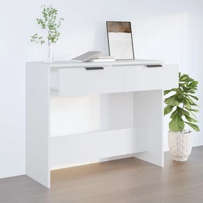 Tavolino Da Salotto Bianco 90x36x75 Cm İn Legno Multistrato /
