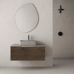 Mobile da bagno sospeso sotto lavabo L 90 x H 32 x P 48 cm lucido, 1 cassetto SENSEA Neo