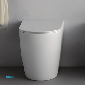 Nic Design "Pin" Wc Da Terra Filo Muro Senza Brida Bianco Opaco