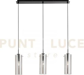 Lampadario a sospensione magic nera e fume' 3 luci attacco e27 79x1...