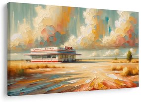 Quadro su tela – Diner solitario sotto il cielo