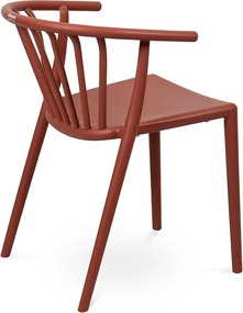 Sedia da esterno marrone in plastica Capri – Bonami Essentials