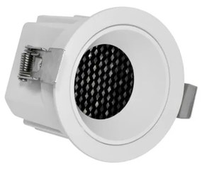 Faro da Incasso Bianco 8W, Foro Ø55mm, CCT, 15°-55° con driver Philips Colore Bianco Variabile CCT
