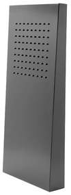 Soffione doccia a sbalzo 22x50 cm nero opaco in acciaio inox