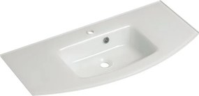 Lavabo da appoggio cassca PELIPAL rettangolare in vetro L 101 X H 12.9 cm bianco