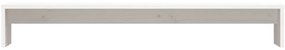 Supporto per monitor bianco 100x27x15 cm legno massello di pino