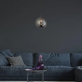 Searchlight 1632SM - Lampadario a sospensione con filo BALL 1xE27/60W/230V nero