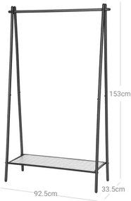 Appendiabiti da terra LINEA nero