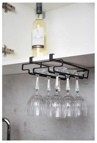 Supporto nero sotto il ripiano in vetro - Wenko