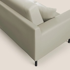 Uranio divano moderno lineare in Ecopelle impermeabile T04 marrone 146 cm
