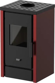 Stufa a legna PUNTO FUOCO Filipa 5 stelle 6 kW rossa