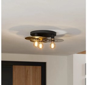 Eglo 44027 - Plafoniera LINTMILL 3xE27/40W/230V oro/nero