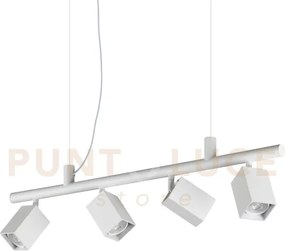 Dynamite sospensione con 4 faretti orientabili quadrati attacco gu1...