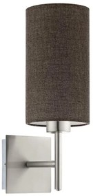 Eglo - Lampada da parete LED TUNJA 1xE27/60W/230V cromo opaco/marrone