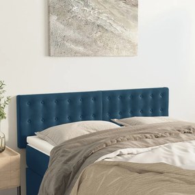 Testiere 2 Pz Blu Scuro 72x5x78/88 Cm İn Velluto /
