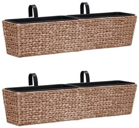 Fioriere 2 Pz İn Giacinto Intrecciato Marrone /