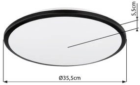 Globo 41569-18B - Plafoniera LED XANDER LED/18W/230V 3000K diametro 35 cm nero