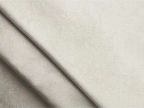 Divano componibile bianco con rivestimento in velluto 285 cm Lokua – Makamii