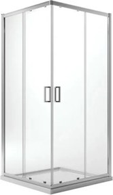 Box doccia 70x120 cm ad angolo due lati cristallo 6 mm trasparente Jonathan