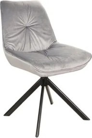 Sedia imbottita Boogie I Velvet - Grigio