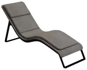 Novellini divina chaise longue lettino sdraio da esterno in legno di betulla con materassino imbottito oxid wood/warm brown