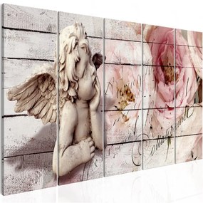 Quadro Contemplation (5 Parts) Narrow  Colore Rosa, Dimensioni e Misure 200x80