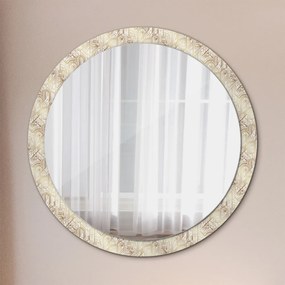 Specchio tondo con decoro Composizione art deco fi 100 cm