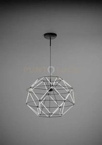 Euclide lampadario sospeso 56cm a led 2700k 4593lm 62w colore nero ...