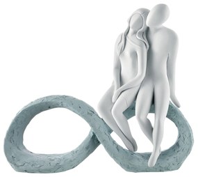 Bongelli preziosi statua moderna scultura Coppia innamorati Collezione Infinito cm 14 x 12 h CARTA DA ZUCCHERO