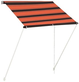 Tenda da Sole Retrattile 150x150 cm Arancione e Marrone