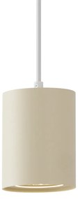 Lampada a sospensione moderna beige e bianca per sistema a binario monofase GU10 70mm - Iconic Holt