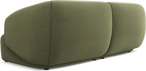 Divano verde con rivestimento in velluto 232 cm Moana – Makamii