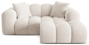 Divano angolare color crema (con penisola a destra/con chaise lounge) con rivestimento in ciniglia Treno – Cosmopolitan Design