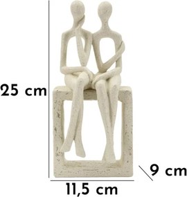 Statuetta Coppia Stons Cm 11,5X9X25